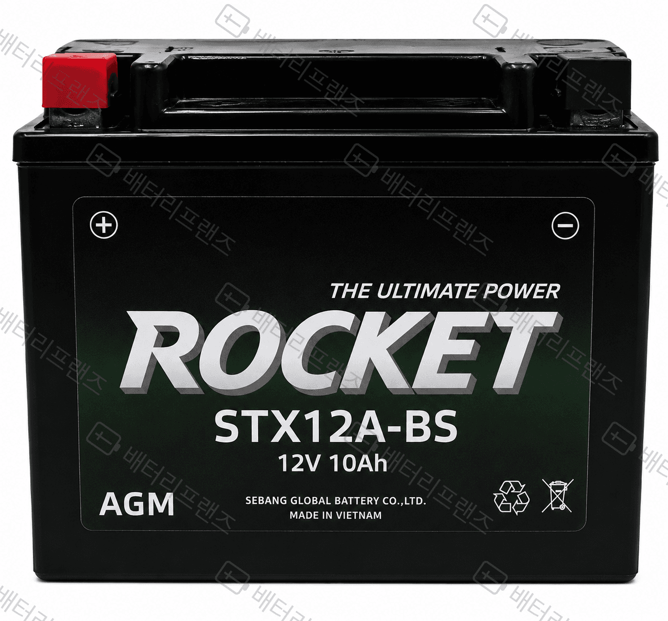 로케트 STX12A-BS 오토바이 배터리 바이크 교체용