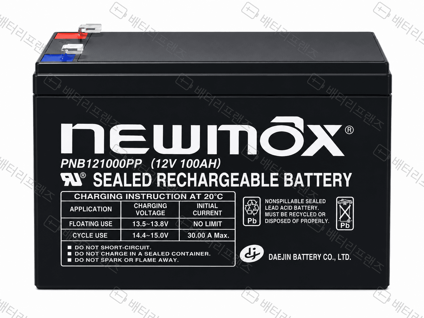 대진전지 뉴맥스 PNB121000PP 12V 100Ah 산업용 배터리 UPS 비상전원용