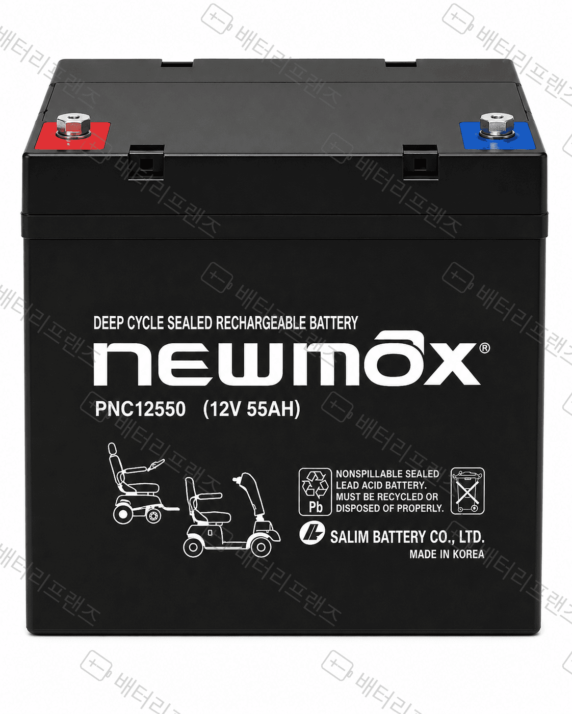 대진전지 뉴맥스 PNC12500P 12V 50Ah 산업용 배터리 UPS 비상전원용
