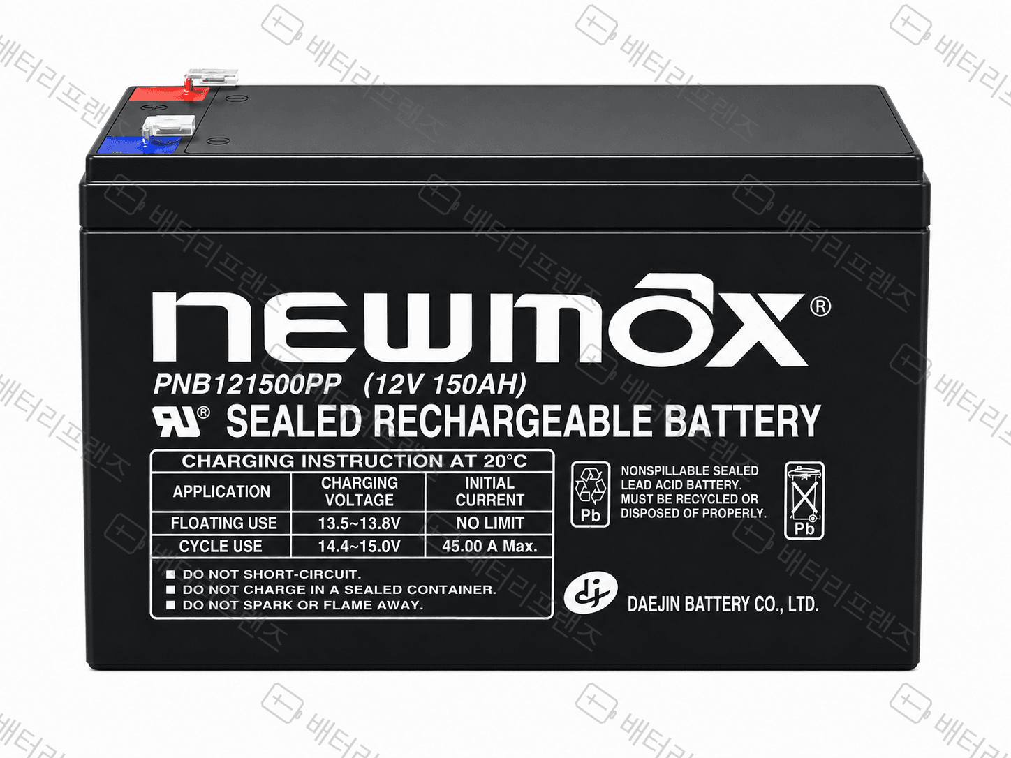 대진전지 뉴맥스 PNB121500PP 12V 150Ah 산업용 배터리 UPS 비상전원용