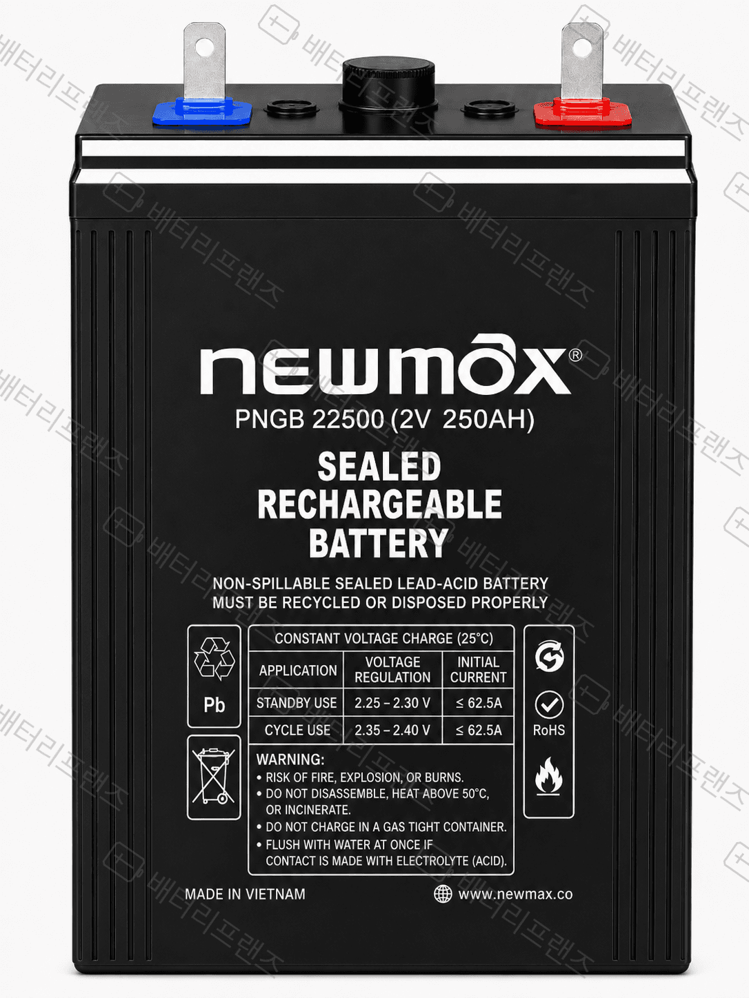 대진전지 뉴맥스 PNGB22500 2V 250Ah 산업용 배터리 UPS 비상전원용