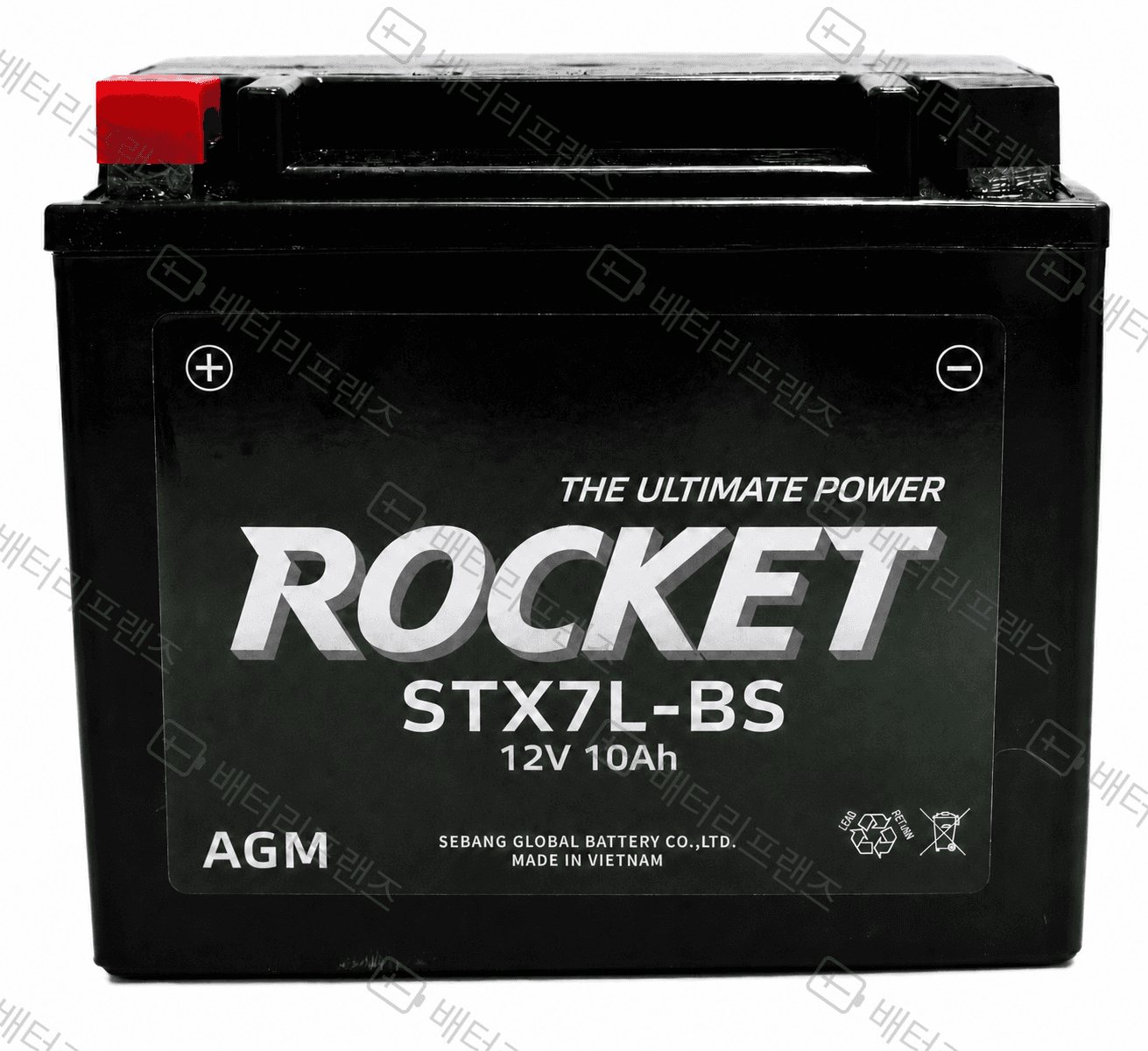 로케트 STX7L-BS 오토바이 배터리 바이크 교체용