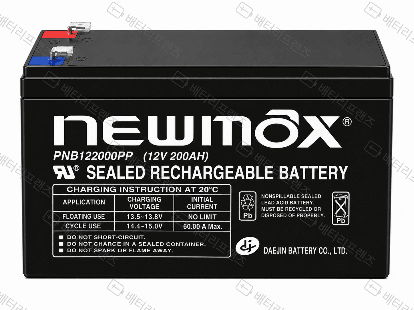 대진전지 뉴맥스 PNB122000PP 12V 200Ah 산업용 배터리 UPS 비상전원용