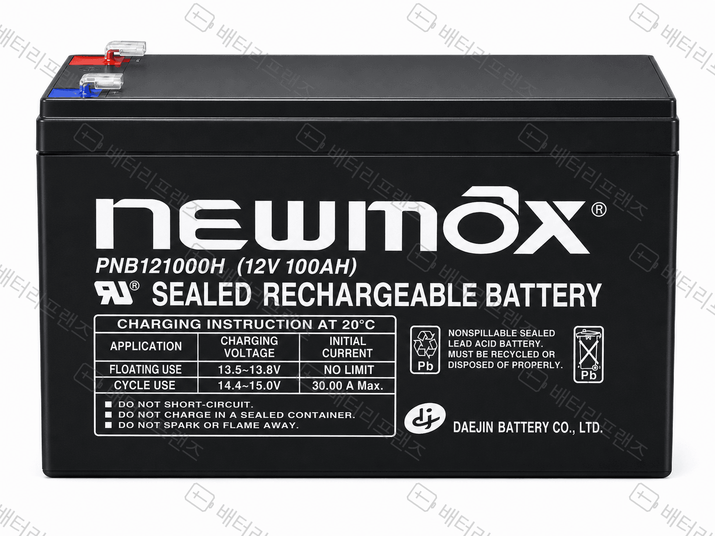 대진전지 뉴맥스 PNB121000H 12V 100Ah 산업용 배터리 UPS 비상전원용