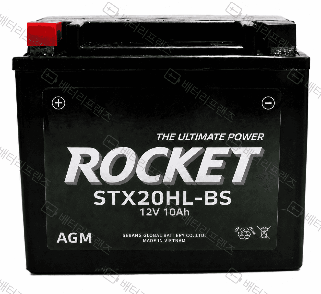 로케트 STX20HL-BS(20AH) 오토바이 배터리 바이크 교체용
