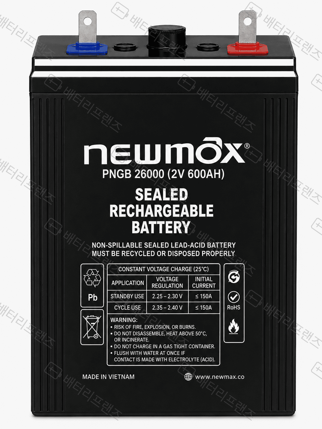 대진전지 뉴맥스 PNGB26000 2V 600Ah 산업용 배터리 UPS 비상전원용