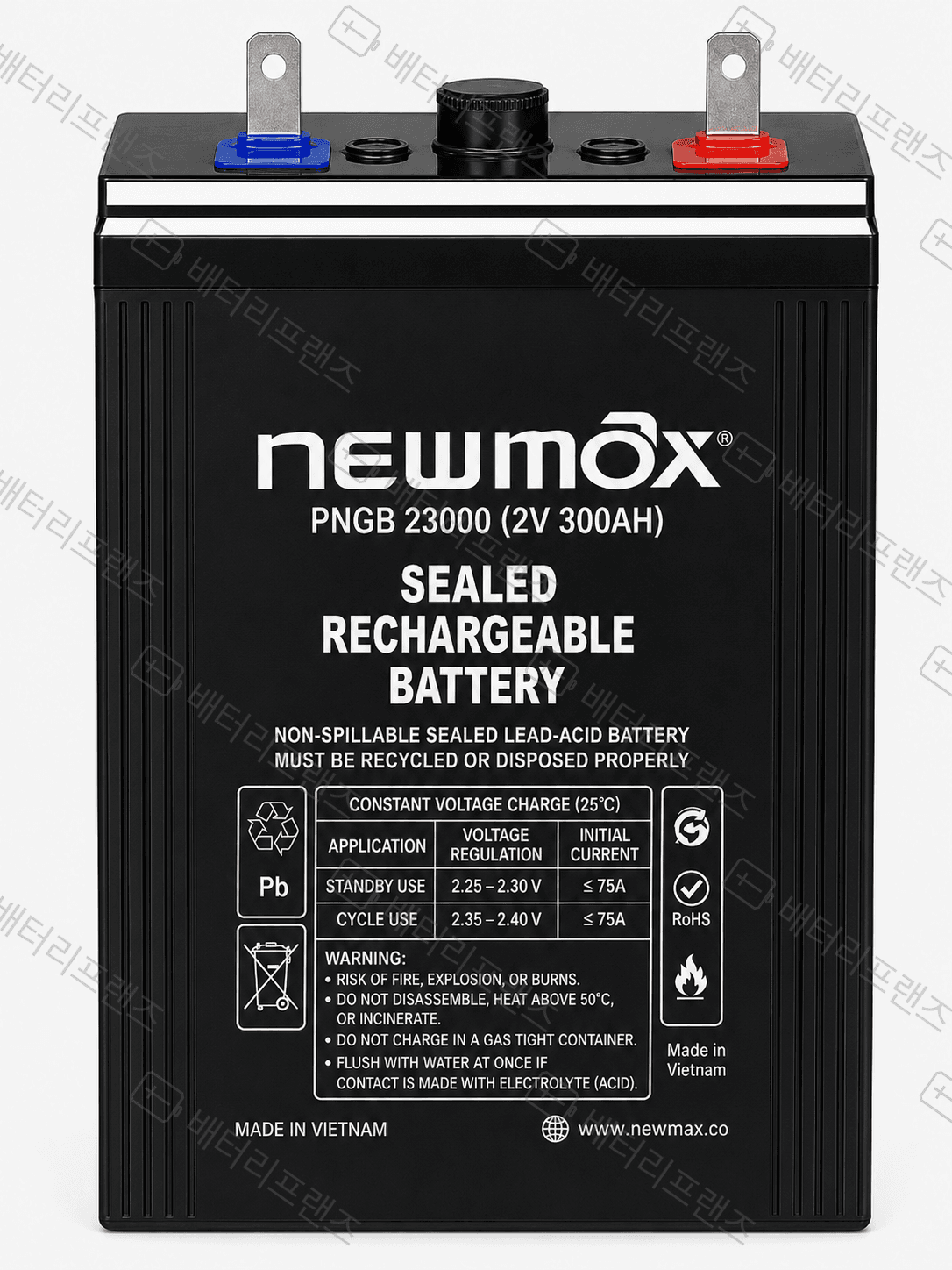 대진전지 뉴맥스 PNGB23000 2V 300Ah 산업용 배터리 UPS 비상전원용
