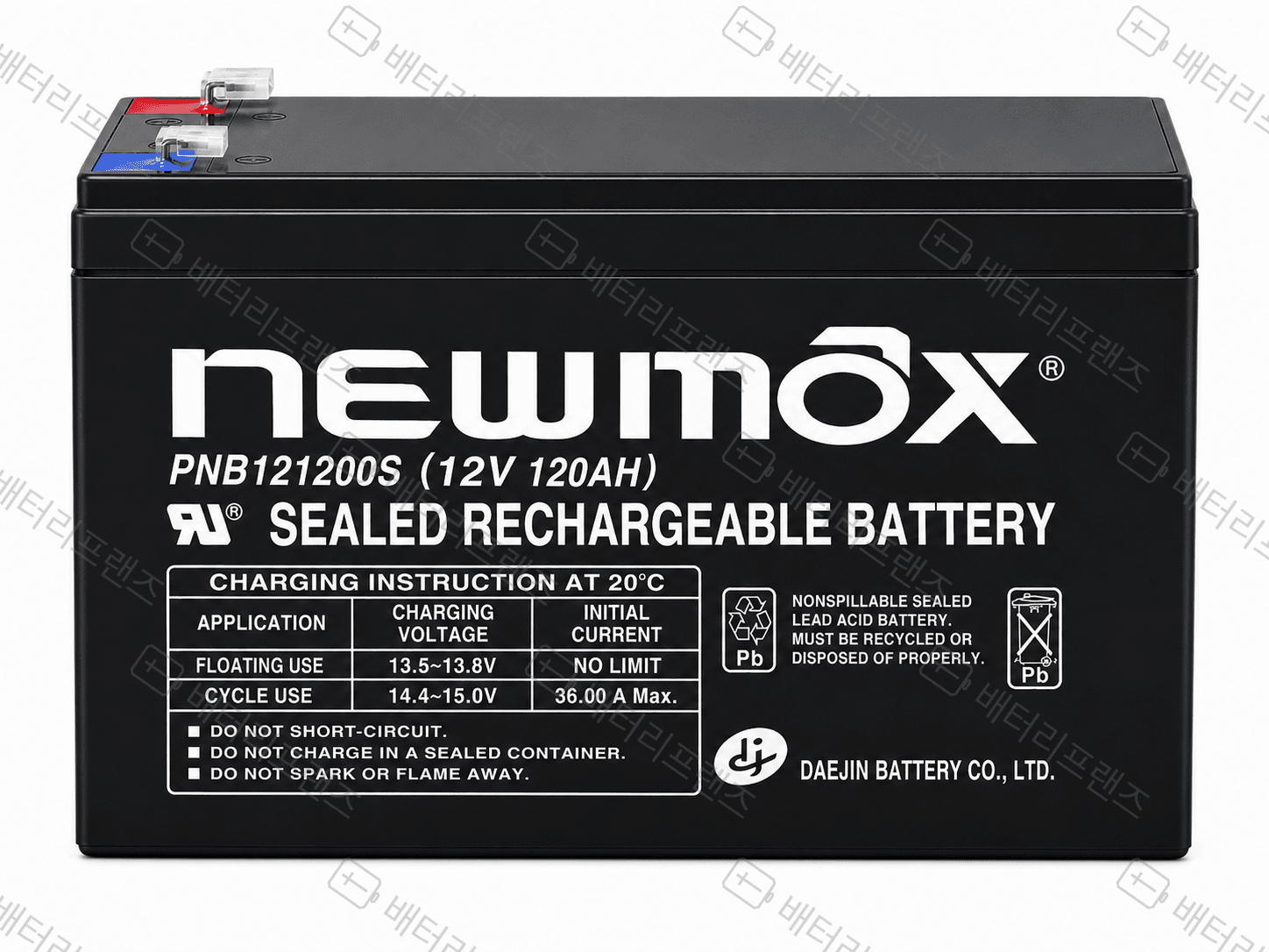 대진전지 뉴맥스 PNB121200S 12V 120Ah 산업용 배터리 UPS 비상전원용