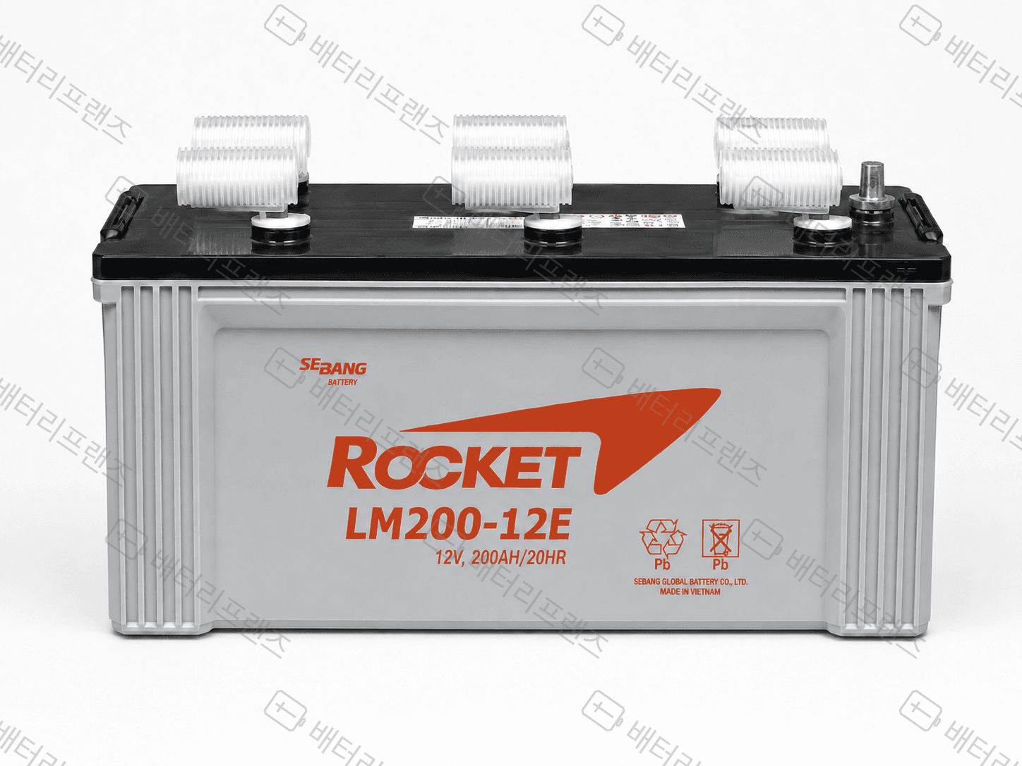 로케트 LM200-12 12V 200Ah 산업용 배터리 UPS 비상전원용