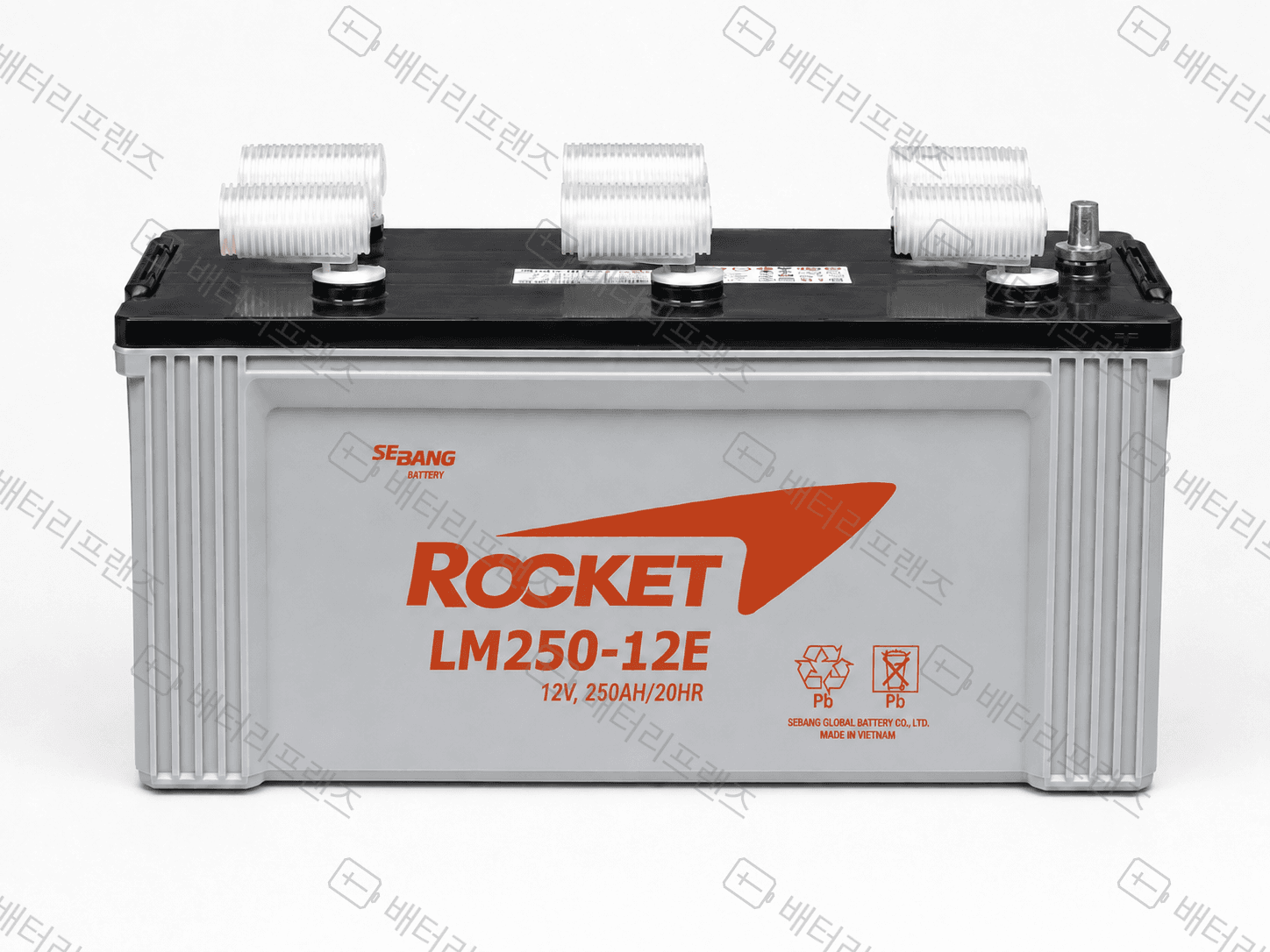 로케트 LM250-12 12V 250Ah 산업용 배터리 UPS 비상전원용