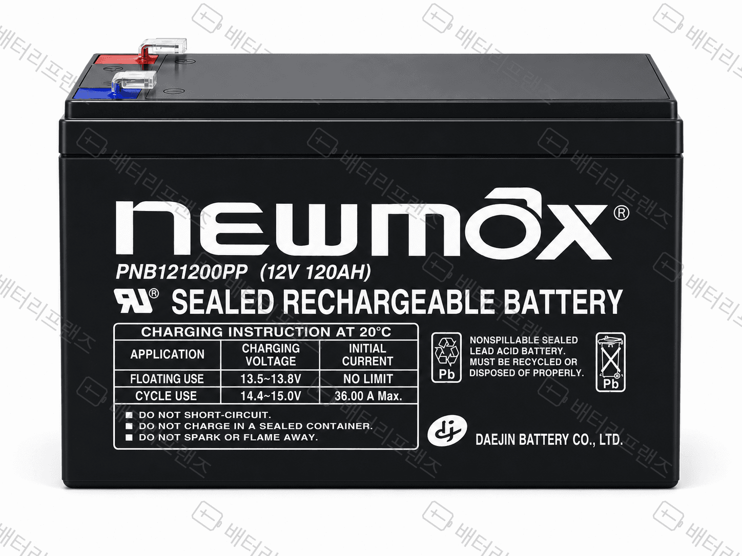 대진전지 뉴맥스 PNB121200PP 12V 120Ah 산업용 배터리 UPS 비상전원용